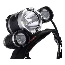 Linterna De Cabeza Recargable Ewtoo 3 Led Potente Trekking