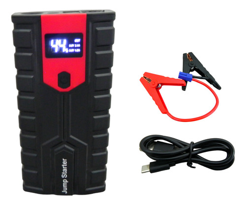 Cargador Arrancador Portatil Usb Bateria 300a Luz Auto