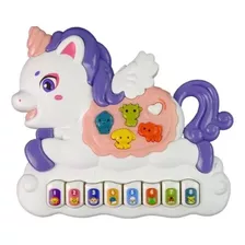 Teclado Musical Piano Infantil Interativo Brinquedo Bebe Cor Roxo