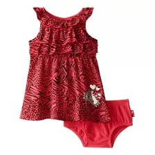 Hello Kitty Vestido Animal Print Con Bombacha. 6 A 24 Meses