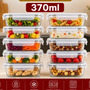 Kit 10 Potes Vidro 370ml Hermético Marmita Forno Refratário Star House