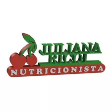 Enfeite De Profissão Nutricionista Personalizado 30cm