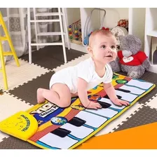 Tapete Teclado Musical Infantil Bebê Educati Som Luz Animais