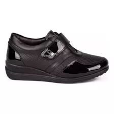 Zapatilla Viale Cuero Mujer Negro