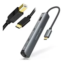 Hubs Usb Cablecreation Usb C Hub 4k 60hz Usb C Hub 6 En 1 Co