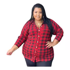 Blusão Xadrez Blusa Festa Junina Caipira Plus Size Grande 