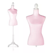 Maniqui Torso Femenino Afelpado Tripie Ajustable En Colores Color Rosa