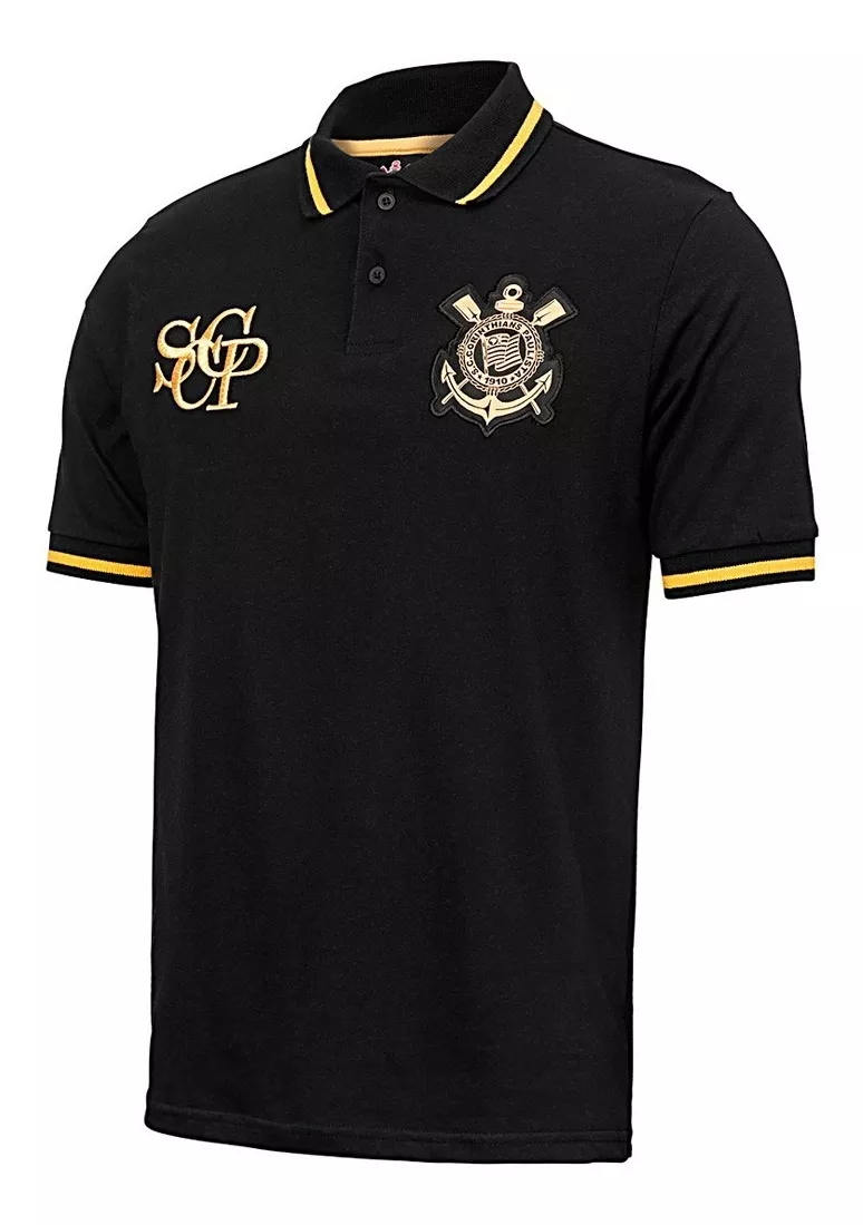 Camisa Retrô Corinthians Polo Ouro Masculina Oficial