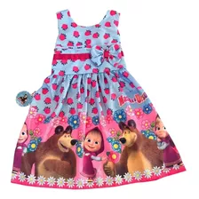 Vestido Marcha E O Urso Framboesa Original Promoção