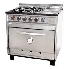 Cocina Industrial Tecnocalor 87 Cm 4 Hornallas + Plancha