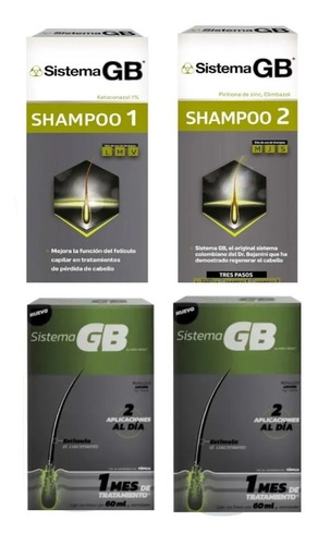 Sistema Gb Paquete 2 Shampoo 2 Soluciones  Envio Gratis