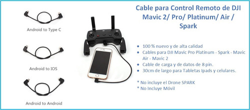 Cable Control Remoto Dji Spark/mavic Air/ Mavic 2 S/.32.00