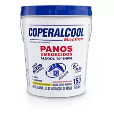 Pano Umedecido Álcool 70 Coperalcool Bacfree Balde C/ 150 Un