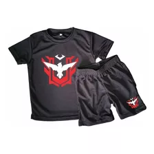 Conjunto Deportivo Niños Free Fire Heroico Remera + Short 