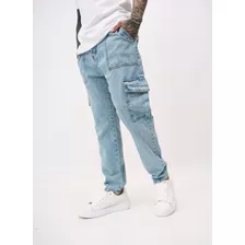 Jeans De Hombre Mom Rigido Cargo Fulham Relaxed Fit Bond