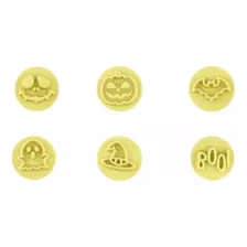 Kit Carimbos 2cm Halloween Blue Star ( Contém 7 Peças ) Cor Amarelo