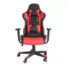 Silla De Escritorio Urban Design Sa-r-4 Gamer Ergonómica Roja Con Tapizado De Cuero Sintético