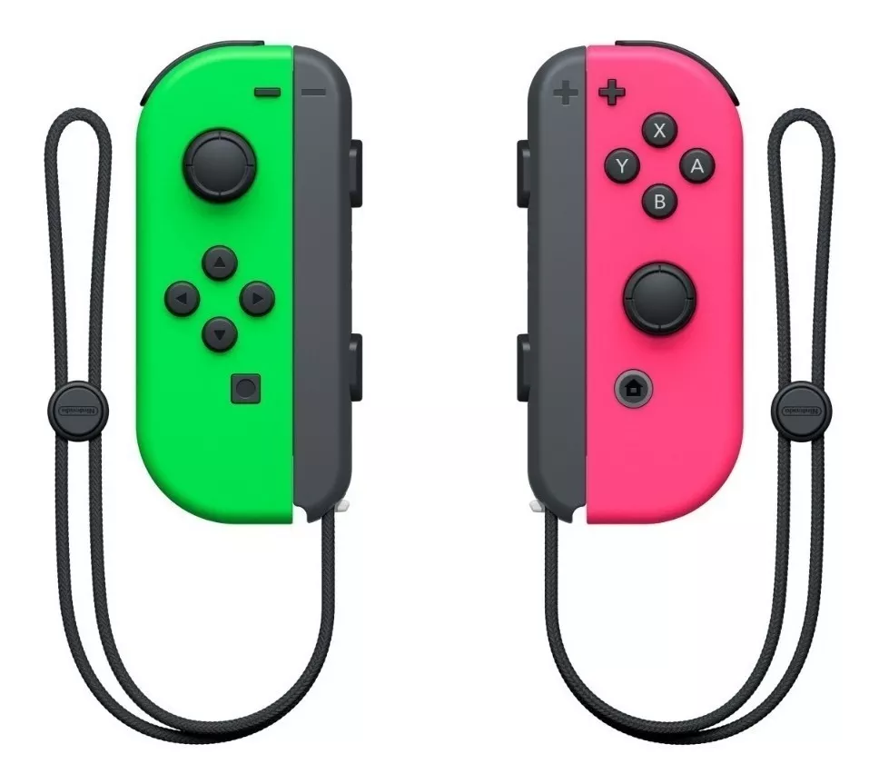 Set De Control Joystick Inalámbrico Nintendo Switch Joy-con (l)/(r) Verde Neón Y Rosa Neón