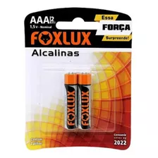 Pilha Palito Aaa Com 2 Alcalina - Foxlux