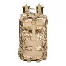 Mochila Tatica Camping Reforçada Militar Camuflada 30 Litros Cor Cáqui Desenho Do Tecido Liso