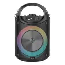 Caixa Som Karaoke Circle Led Preto Multimidia Rgb 60w Letron