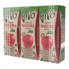 1pack Jugo Vivo 100% Fruta,manzano O Per 190ml(1 Pack)-super