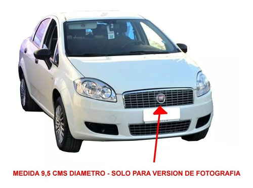 Insignia Emblema Fiat Rojo 95mm Grande Punto 500 Linea Uno Foto 5