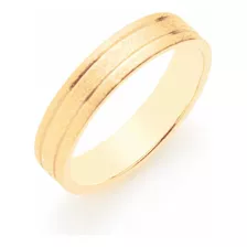 Par De Alianças Rommanel Banhada Ouro P/ Compromisso 4,30 Mm