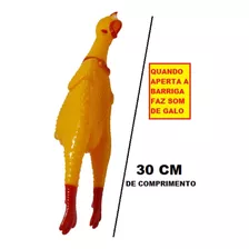 Frango Galinha Grande 30cm Brinquedo Borracha Mordedor Pet