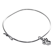 Pulseira Prata 925 Bracelete Rígido - Pingente Patinha