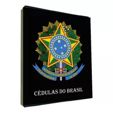 Álbum Fichário Cédulas Brasil Republica + 30 Folhas Acetato