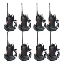 Kit 8 Rádio Comunicador Walkie Talkie Uhf/vhf Kapbom-bf-777s