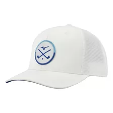 Gorra Mizuno Standard Crossed Clubs Meshback, Blanco, Talla