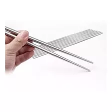 Kit 5 Pares (10 Palitos) Hashi Aço Inox Resistente Higiênico