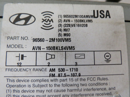  09-12 Hyundai Genesis Am Fm Xm Radio Cd Player Gps T Ccp Foto 3