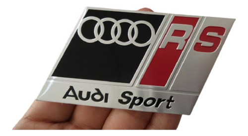 Emblema Para Audi Rs A3 A4 Negro Autoadherible Foto 3