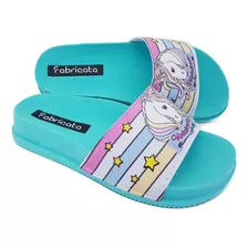 20 Prs Chinelo Infantil Slide Menina Personagens Atacado K54