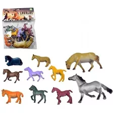  10 Cavalos Selvagens Em Pvc Maquete, Miniatura Cavalo