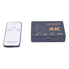 Switch Divisor Hd Hub Hdmi 1.4 Splitter Divisor 3x1 Controle