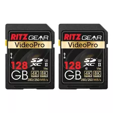 Ritz Gear Tarjeta Sd Sdxc Uhs-ii De Alta Velocidad De 128 Gb