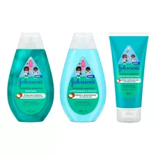 Kit Johnson's Baby Blackinho poderoso Shampoo + Cond + Creme