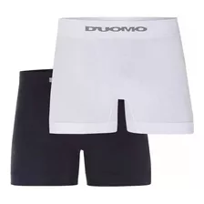 Cueca Boxer Sem Costura Em Algodão Duomo Kit Com 10 Peças