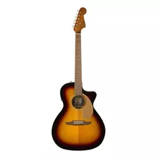 Guitarra Electroacústica Fender California Newporter Player Newporter Plyr Para Diestros Sunburst Brillante