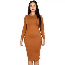 Vestido Londres Manga Larga Lapiz Ajustado Largo Curvy