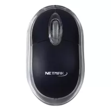 Mouse Con Cable Netmak Con Luz Led Usb Nm-m01 Color Negro