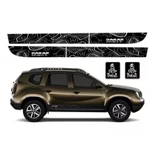 Adesivo Faixa Lateral Para Renault Duster Dakar Spirit 17218 Cor Preto/branco