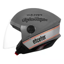 Capacete Etceter Open Power Brands Fosco Verde Turquesa Cor Cinza Tamanho Do Capacete 58