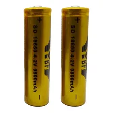 2 Bateria Recarregável Para Lanternas Tática 3,7v 7800mah