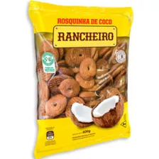 Rosquinha De Coco 100% Vegano Biscoito Rancheiro Pacote 600g