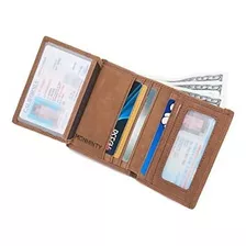 Billetera Para Hombre Con 2 Ventanas De Identificación Rfid